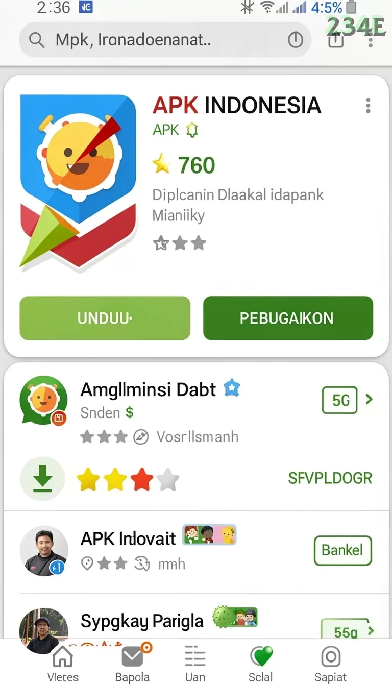 Cuplikan layar 666FF — menu navigasi