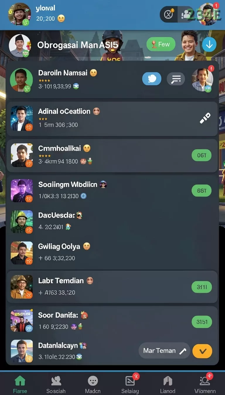 Cuplikan layar SS88BET — menu navigasi